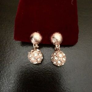 NEW stunning rose gold drop clip on earrings